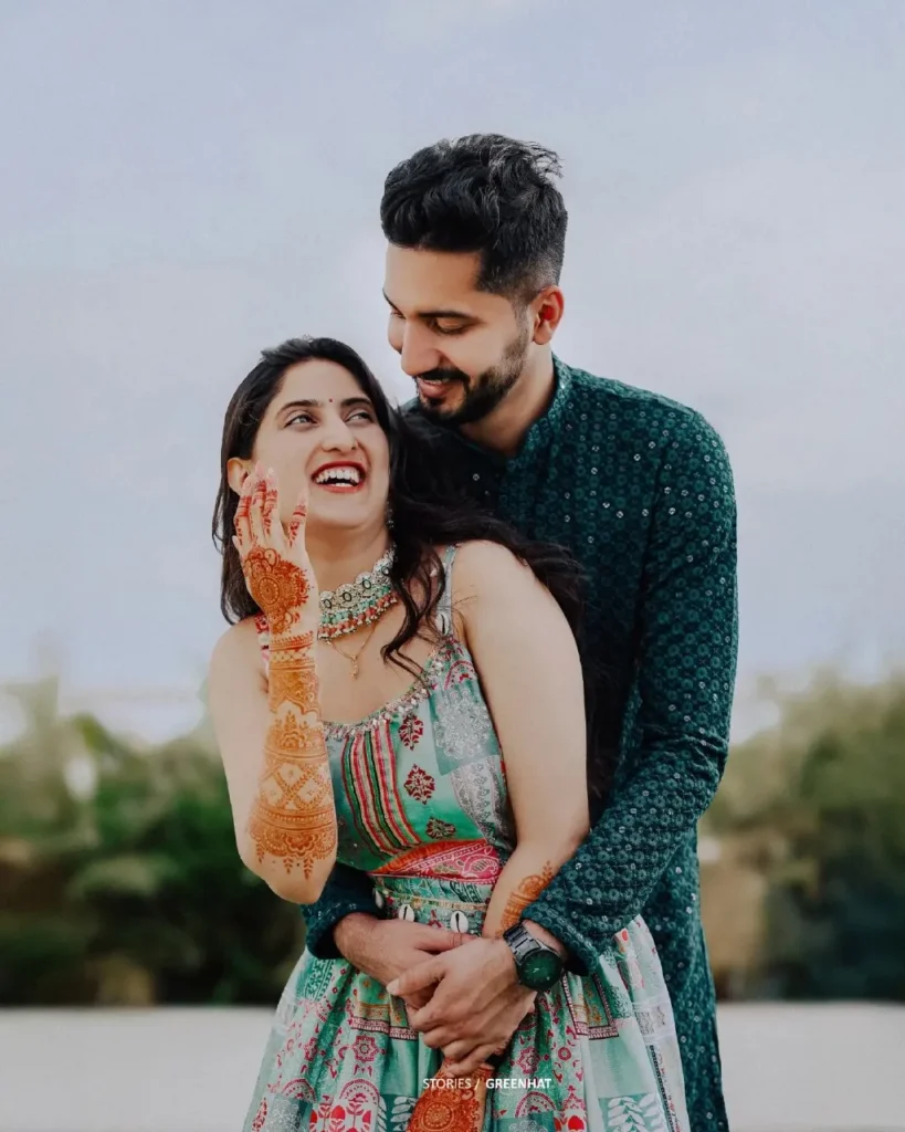 Couple during mehendi ceremony, Kerala wedding photography by Greenhat